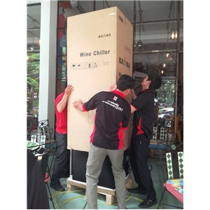 Lắp đặt tủ rượu KA 143T cho Quán cafe Tại Quận 1